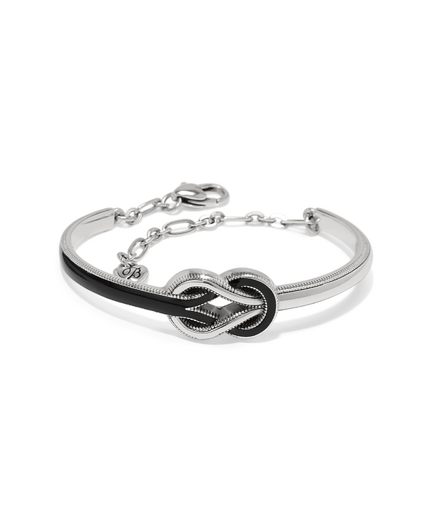 BRIGHTON JF0258 INTERLOK HARMONY BLK BAR BRACELET