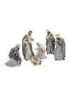 9737121 6 PC NATIVITY GREY/IVORY