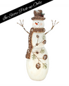 RXF43855 LARGE RESIN WOODLAND PINES SNOWMAN