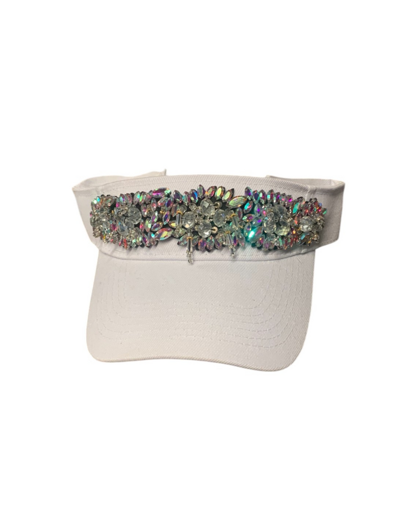 CRYSTAL TRIMMED ADJUSTABLE VISOR C0733