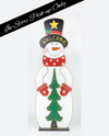 14260 TALL WOODEN TOPHAT SNOWMAN WITH LIGHTS