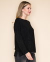 VOCAL W3746L LONG SLEEVE ALLOVER STONES KNIT TOP