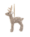 90364 FELTED DEER ORNAMENT 6.5