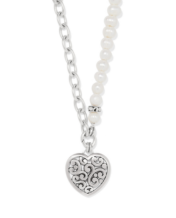 BRIGHTON JM7675 CONTEMPO HEART PEARL NECKLACE