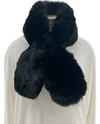 S2105 LUXE FAUX FUR BLACK SCARF