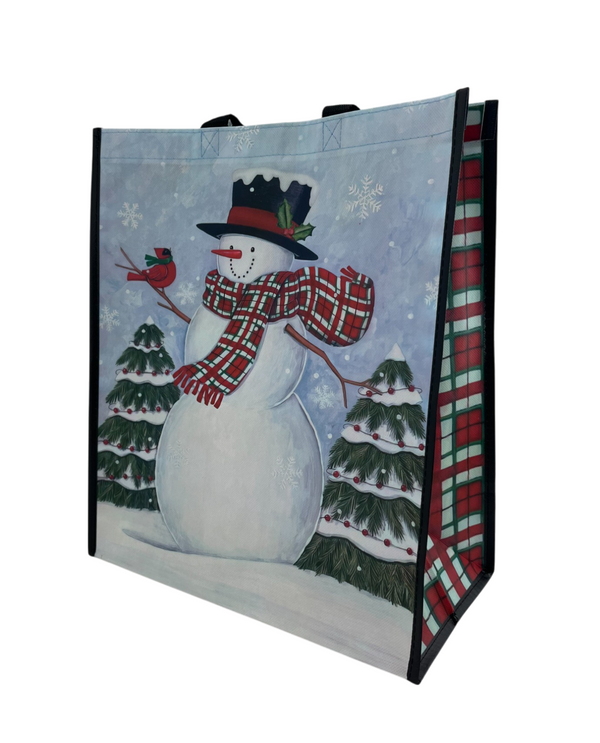 73888-PP SNOWMAN & CARDNIAL BAG