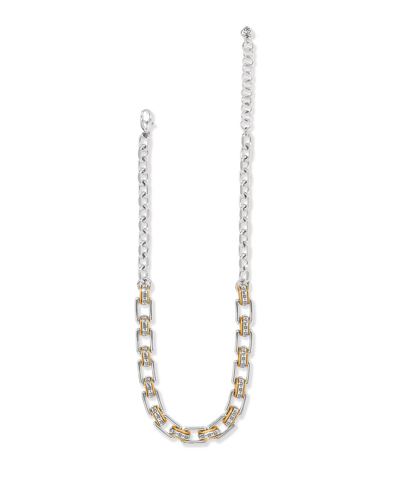 BRIGHTON JM7653 MOSAIC TWO TONE LINKS NECKLACE