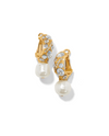 BRIGHTON JA0104 TRUST YOUR JOURNEY PEARL HOOP EARRINGS