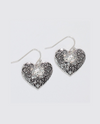 PERIWINKLE SILVER HEART WITH SCROLL DETAIL EARRING 8120062