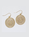 PERIWINKLE GOLD FILIGREE W CRYSTALS EARRING 8120283