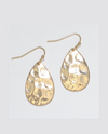 PERIWINKLE GOLD HAMMERED TEARDROP EARRING 8120110