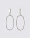 PERIWINKLE SILVER TEXTURED DROP EARRING 8101745