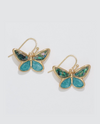 PERIWINKLE TURQ BUTTERFLIES WITH ABALONE EARRING 8120438