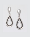 PERIWINKLE SILVER WITH GREY CRYSTAL EARRING 8120044