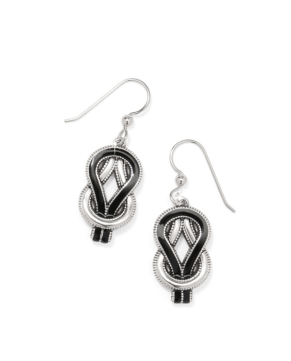 BRIGHTON JA0043 INTERLOK HARMONY BLACK FRENCH WIRE EARRING