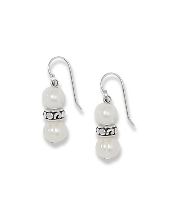 BRIGHTON JA0086 CONTEMPO HEART PEARL FRENCH WIRE EARRINGS