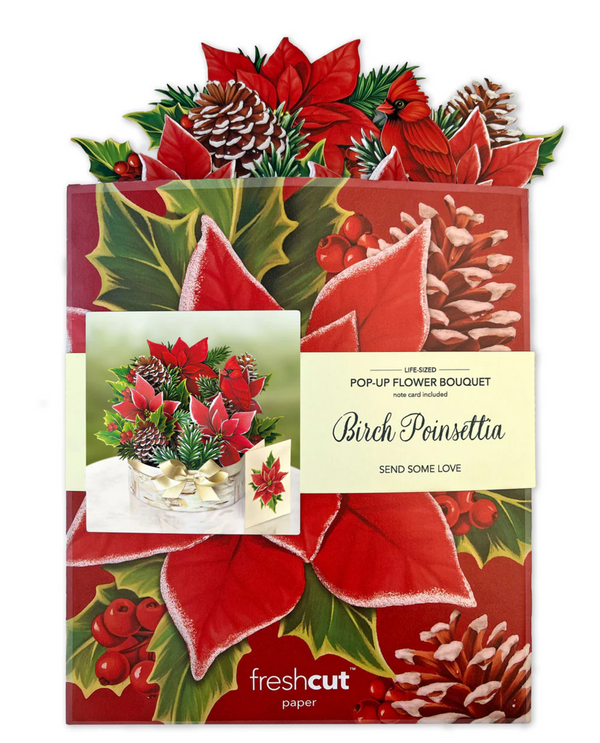 FRESHCUT PAPER 7305 BIRCH POINSETTIA