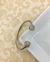 615 TWO TONE CZ BANGLE BRACELET