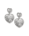 BRIGHTON JA0087 CONTEMPO HEART DOUBLE POST DROP EARRINGS