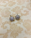 ER7613 TWO TONE CZ EARRING