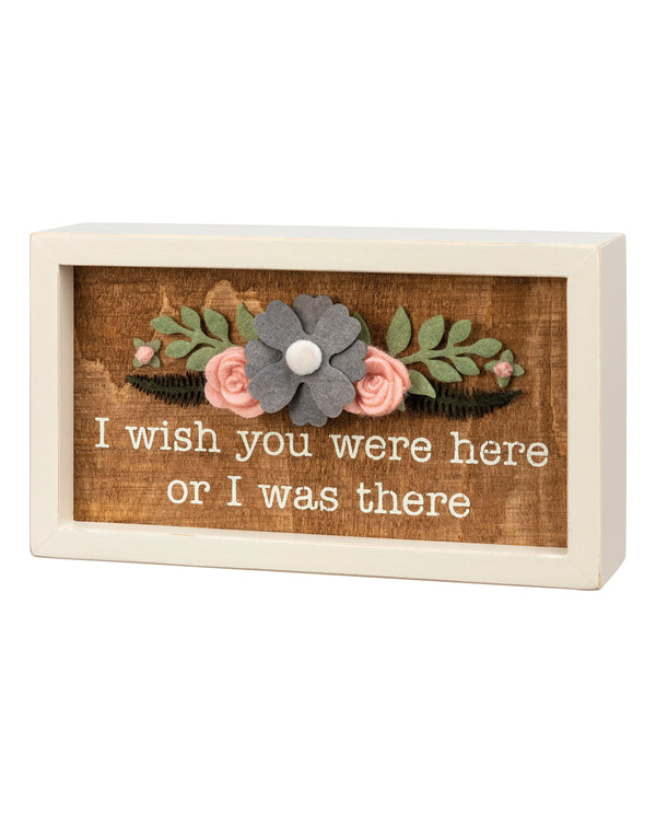 PRIMITIVES BY KATHY 109032 WISH YOU WERE HERE BOX SIGN