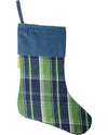 111050 BLUE PLAID STOCKING