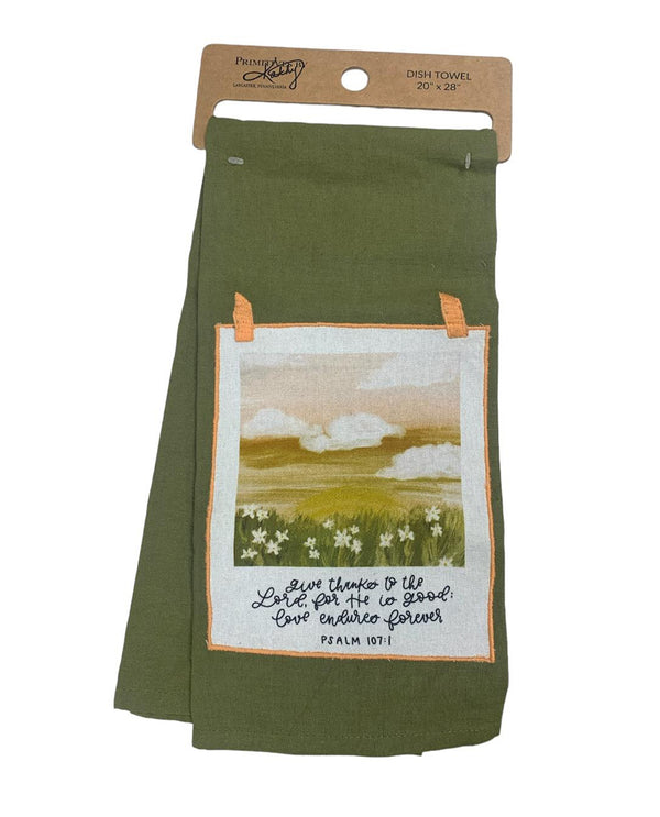 112591 GIVE THANKS TO THE LORD KITCHEN TOWEL