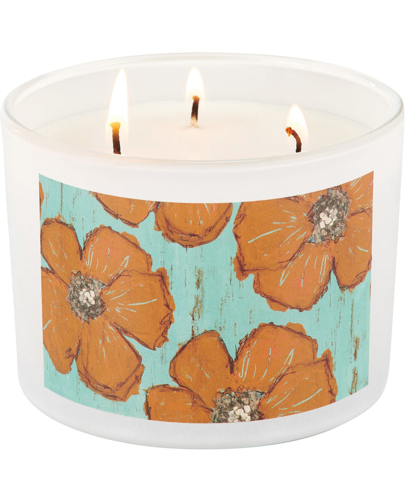 115604 FLORAL JAR CANDLE