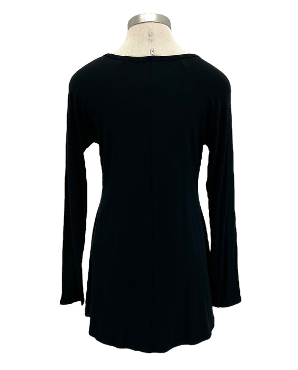 VOCAL 11782L LONG SLEEVE TOP WITH STONE DETAILS BLACK