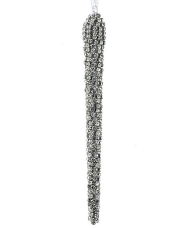 11" FAUX DIAMOND ICICLE ORNAMENT MTX76355