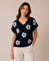 NINETY NS2234 HIBISCUS DOLMAN TEE