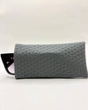 1704 BRAID PATTERN SOFT EYEGLASS POUCH GREY