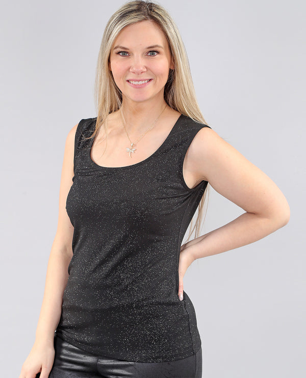 MICHAEL TYLER 1745 SPARKLE TANK TOP black