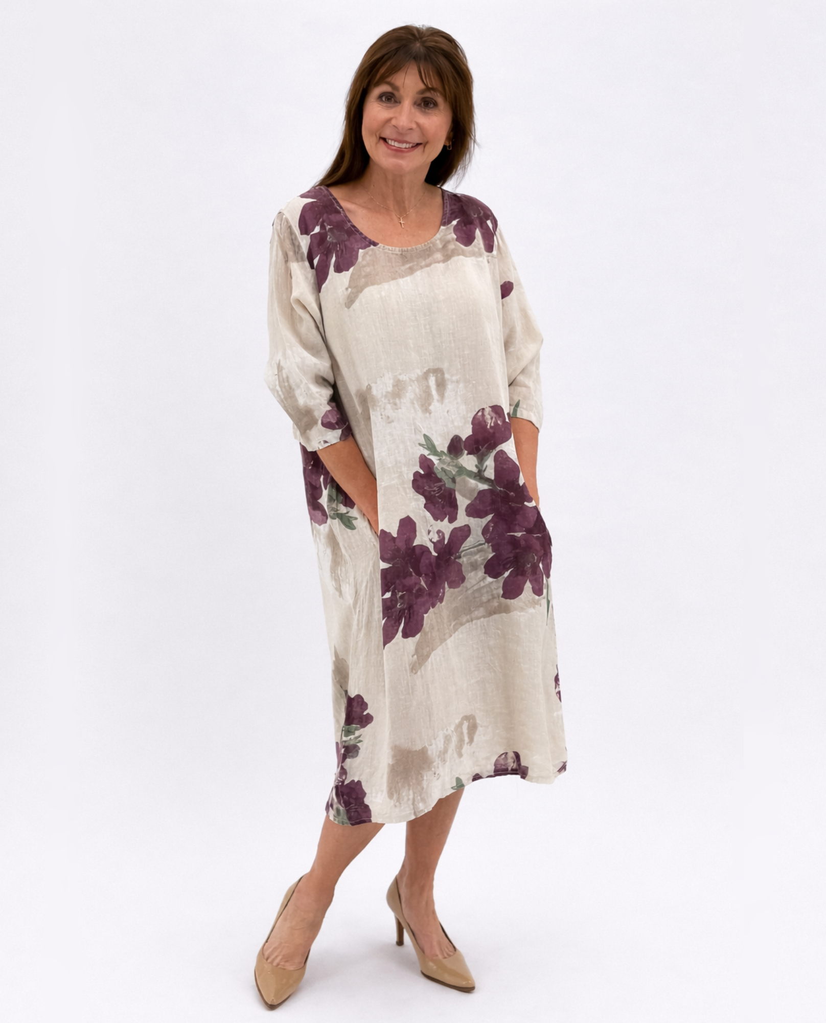 FRANK LYMAN 228174 DOUBLE RUFFLE HEM SLVS DRESS