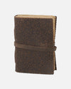 19027A LEATHER FLORAL EMBOSSED JOURNAL BROWN