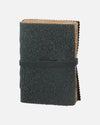 19027A LEATHER FLORAL EMBOSSED JOURNAL BLACK