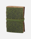 19027A LEATHER FLORAL EMBOSSED JOURNAL EMERALD