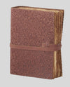 19027B 8 IN LEATHER FLORAL EMBOSSED JOURNAL WINE