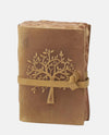 19029A LEATHER TREE EMBOSSED JOURNAL brown