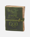 19033A 8 IN LEATHER BE STILL EMBOSSED JOURNAL EMERALD 