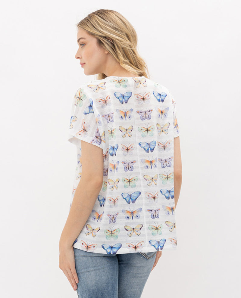 VOCAL 19483S SHORT SLEEVE OVERSIZE WITH PRINT MULTI