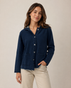 FOCUS STRETCH DENIM BUTTON CARDIGAN D-173