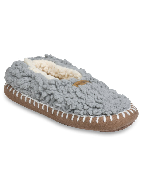 20031020 WOMENS FAUX SHEARLING MOCASSIN grey