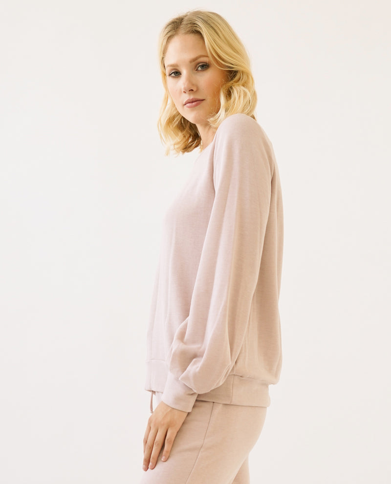 MYSTREE 20066 BRUSHED TERRY PULLOVER BLUSH