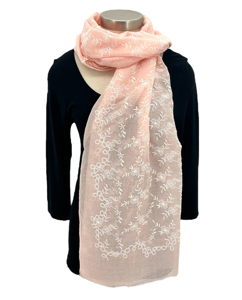 20189 FORAL PRINT SCARF PINK