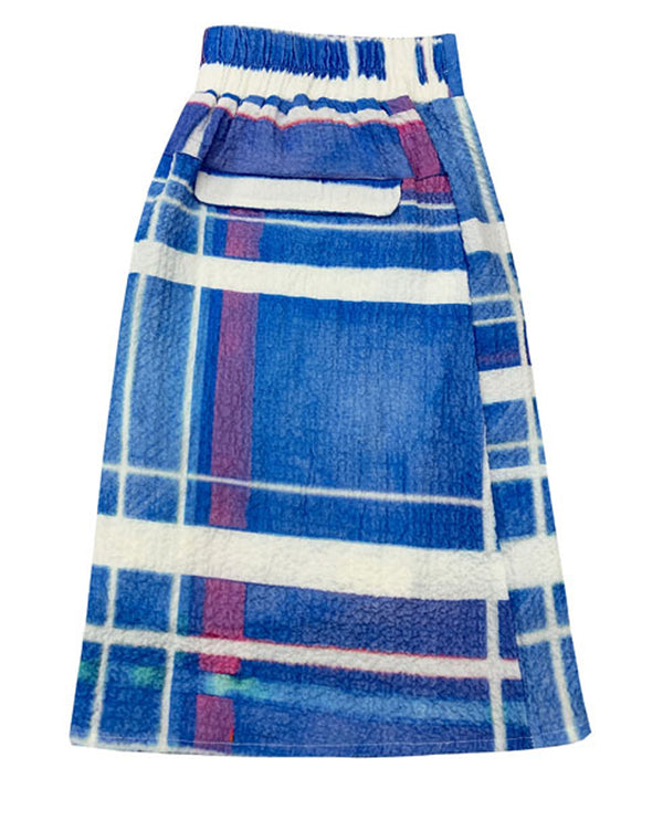 ETHYL 210702 PRINT BUBBLE SKORT BLUE