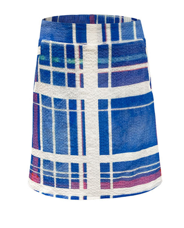 ETHYL 210702 PRINT BUBBLE SKORT BLUE