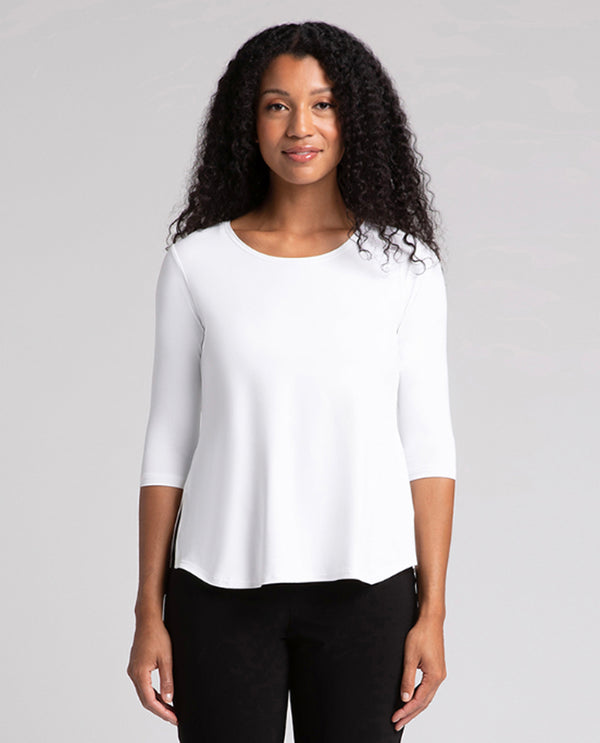 SYMPLI-F24 22110R-2 GO TO CLASSIC T RELAX, 3/4 SLEEVE 1ST DLVRY WHITE 