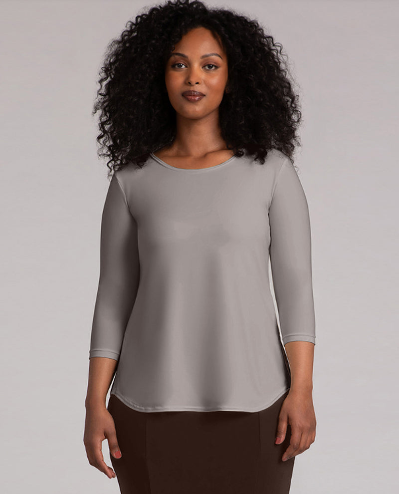 SYMPLI-F24 22110R-2 GO TO CLASSIC T RELAX, 3/4 SLEEVE 1ST DLVRY TAUPE