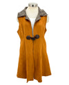 RADZOLI 22514-15 MIX MEDIA VEST WITH TOGGLE DARK CAMEL